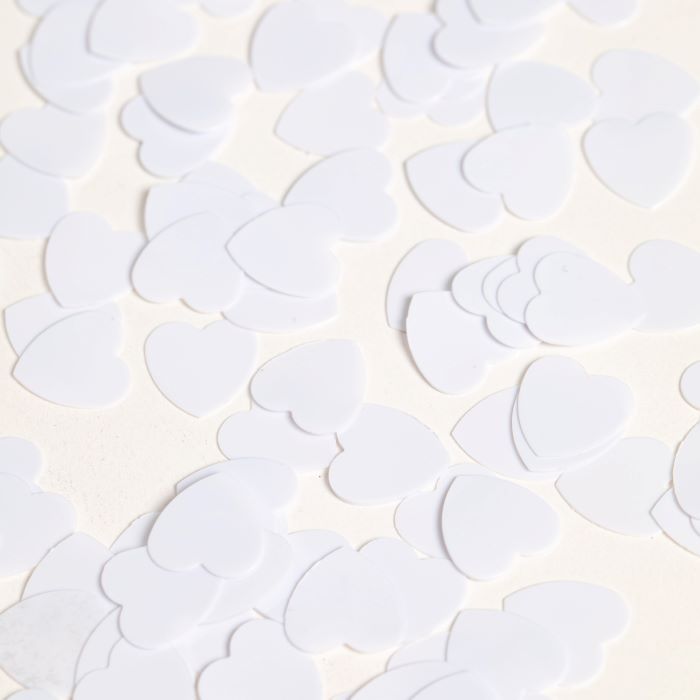 Witte hartjes tafeldecoratie - 14 g