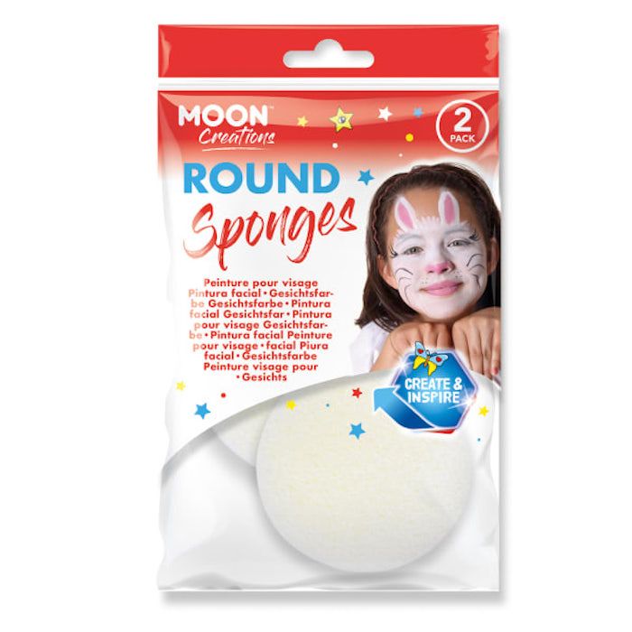 Ronde Make-up Sponzen 2x - wit 