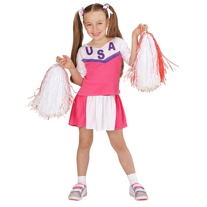 USA cheerleader kostuum voor meisjes