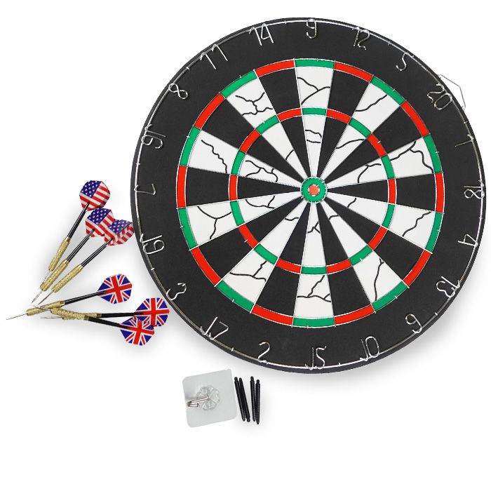 Dartbord set inclusief 6 dartpijlen 