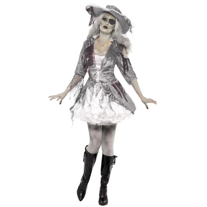Griezelig vrouwelijk spookpiratenkostuum