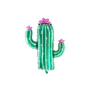 Cactus folieballon groen - 60x82 cm