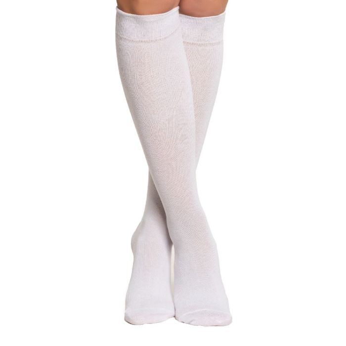 Kniekousen voor dames one-size wit