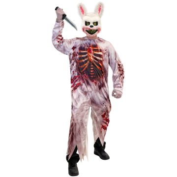 Witte zombie konijnen kostuum