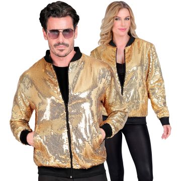 Gouden sequins bomberjack
