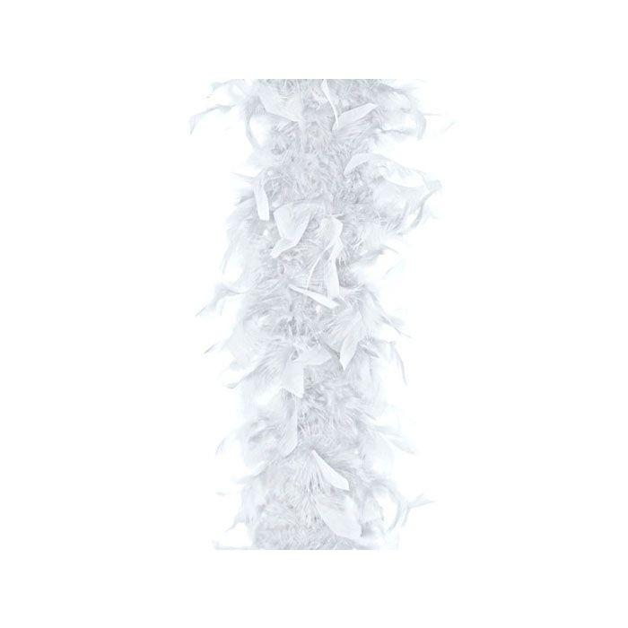 Witte Boa met Veertjes - 180 cm