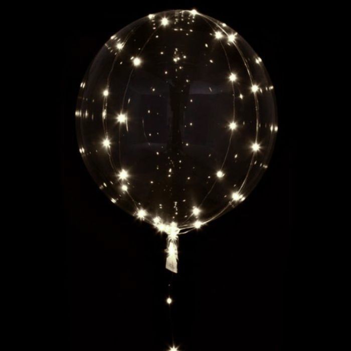 LED ballon witte lichtenketting 75 cm 5 m 