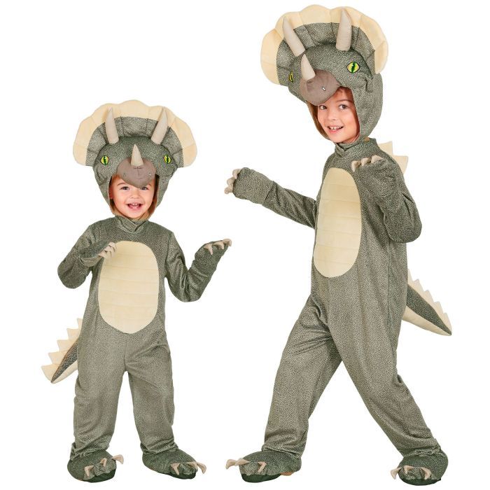 Grijze Triceratops kostuum voor kinderen