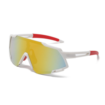 Sportzonnebril wit spiegeltint - onesize