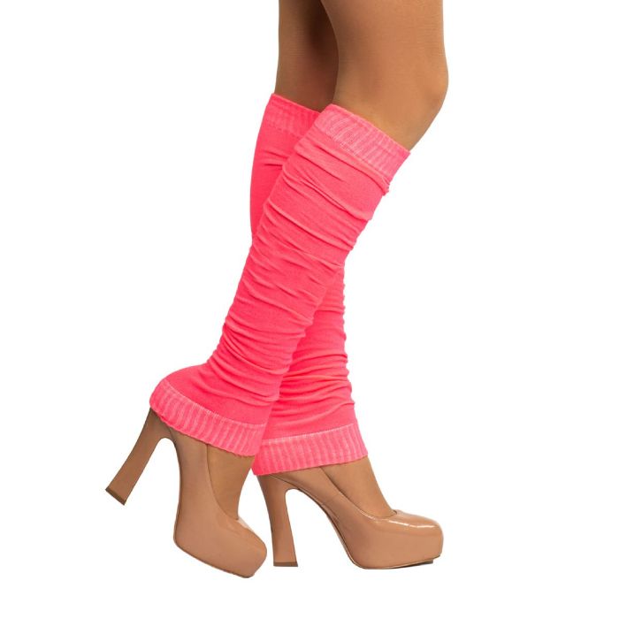 Beenwarmers voor dames one-size neon roze