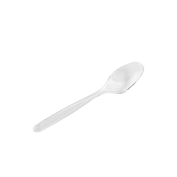 12,5 cm plastic theelepel 30x transparant
