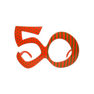 50 jaar verjaardagsbrillen oranje