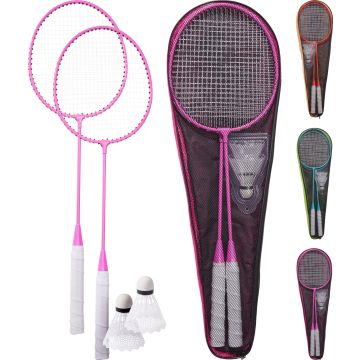 Badmintonsset met 2 rackets en 2 shuttlecocks