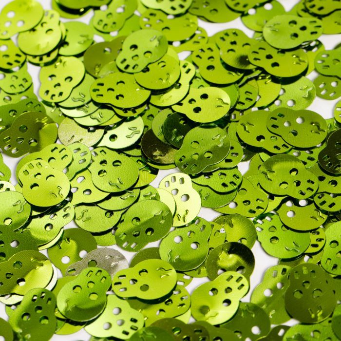 Groene schedel tafelconfetti - 14 g