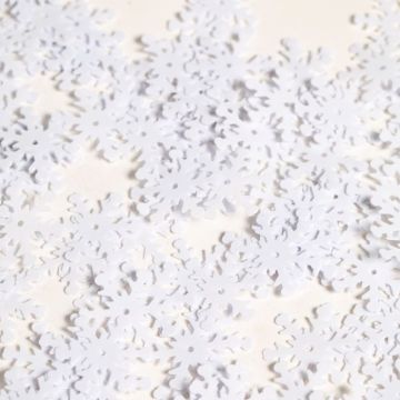 Witte sneeuwvlok tafelconfetti - 14 g