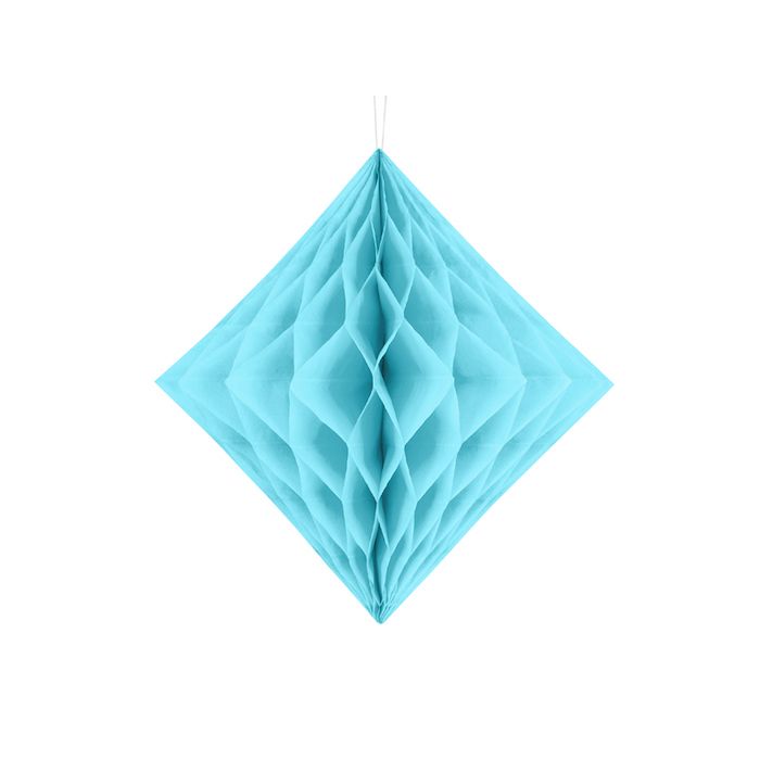 Diamant Honeycomb In Lichtblauw - 30 cm