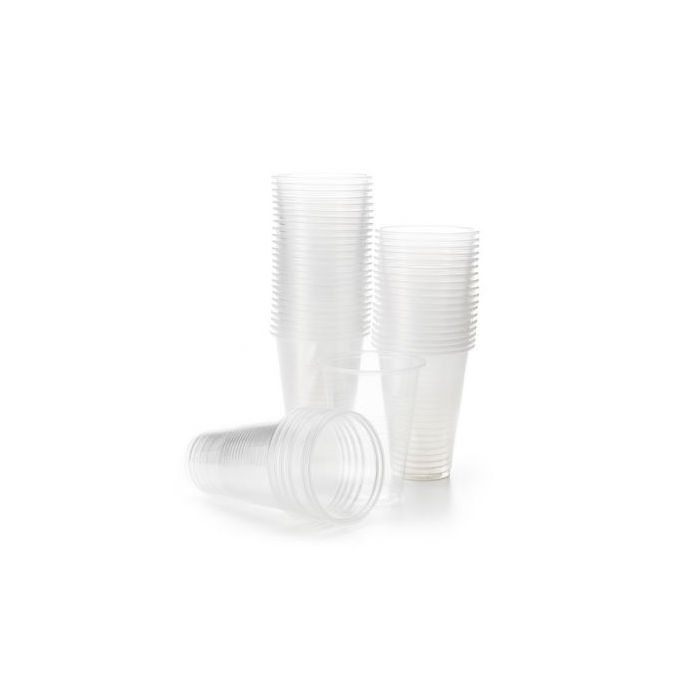 0,3 liter plastic glazen 50x transparante bierglazen