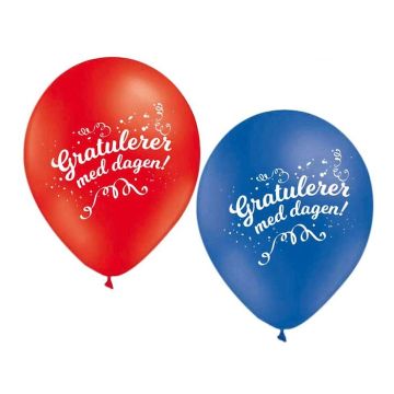 "Gefeliciteerd met je verjaardag!" Latex ballonnen 10x - 30 cm