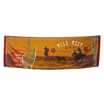 Cowboy wilde vesten banner - 220x74 cm