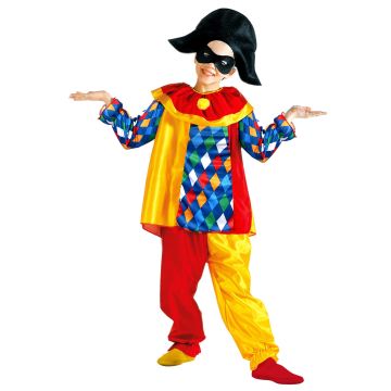 Harlekijn kostuum met masker voor kinderen