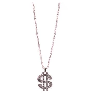Zilveren dollar halsketting