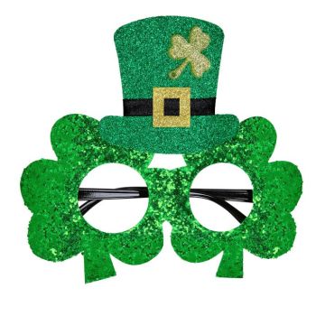St. Patricks Day Brillen Glitter