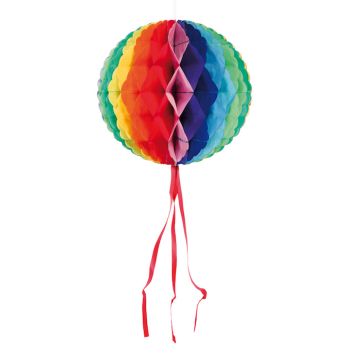 Regenboog multifunctionele ronde honeycomb 3x - 30 cm