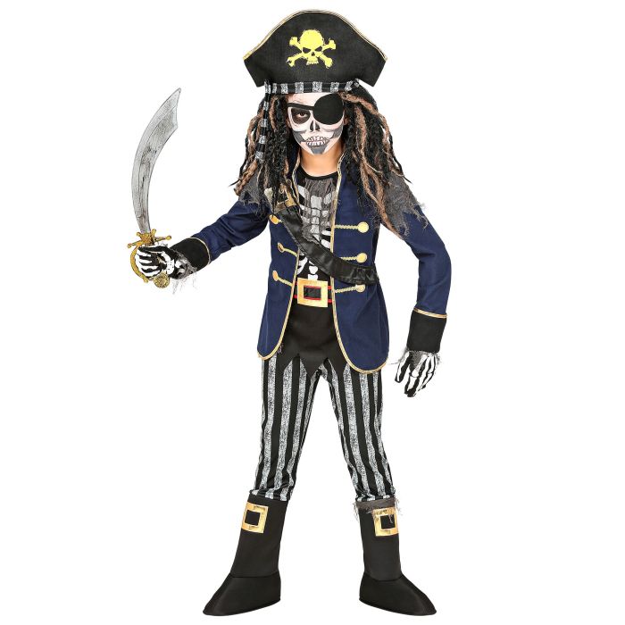 Skeletpiraat kapitein kostuum voor jongens