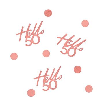 Hello 50 roségouden confetti - 13g