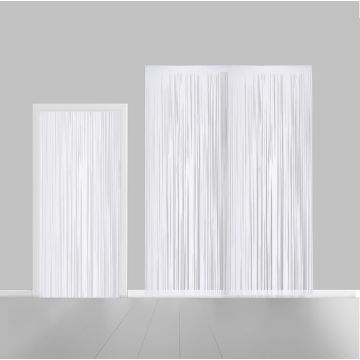 Witte Glittergordijn - 100 x 240 cm