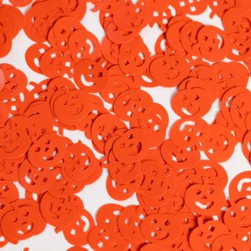 Oranje pompoen tafelconfetti - 14 g