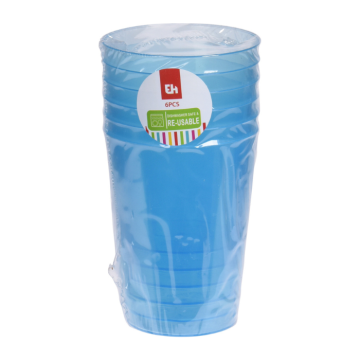 280 ml drinkglazen 6x hard plastic multifunctioneel herbruikbaar