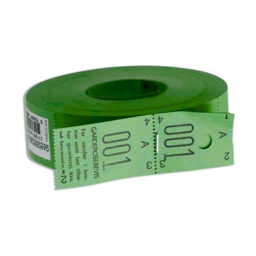 Garderobe Numre Grøn fra 001-500