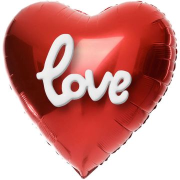 Love Hartvormige Folie Ballon - 56 cm
