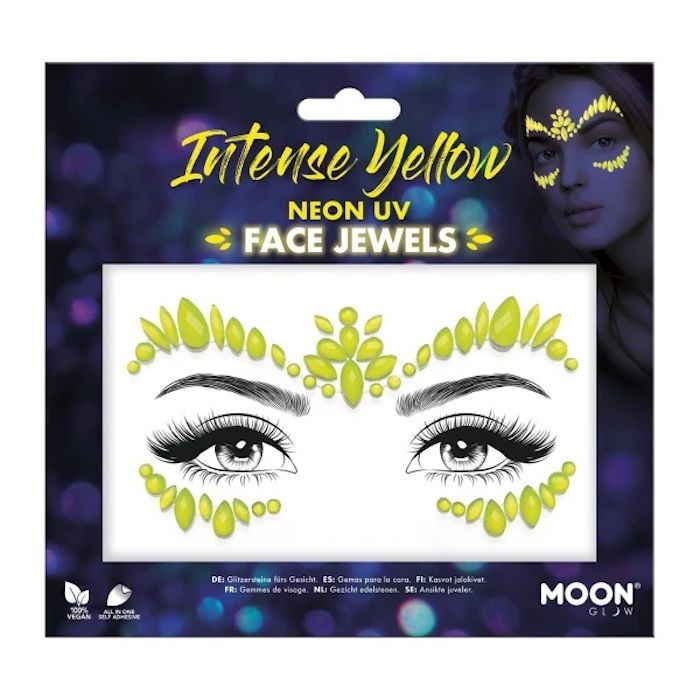 Gezichtssieraden Neon UV Intens Geel