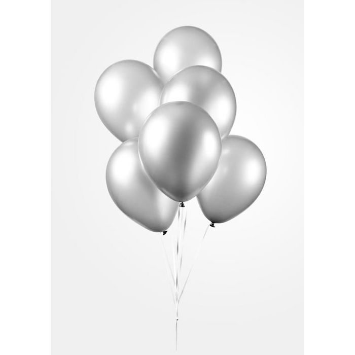 Zilver Chrome Ballonnen 50x - 30 cm