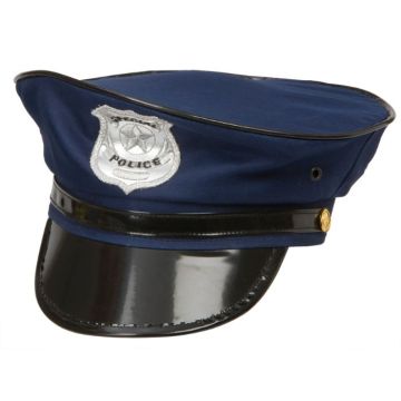Blauwe politiepet verstelbaar onesize