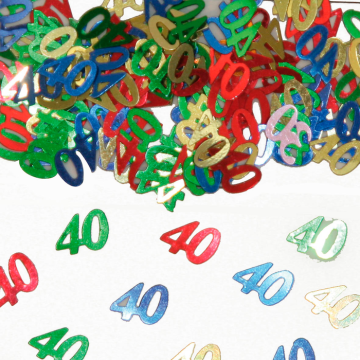 40 jaar confetti multicolor - 14g
