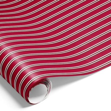 Cadeaupapier met rode en witte strepen cadeauverpakking 500x70 cm Het Oude Apotheek 