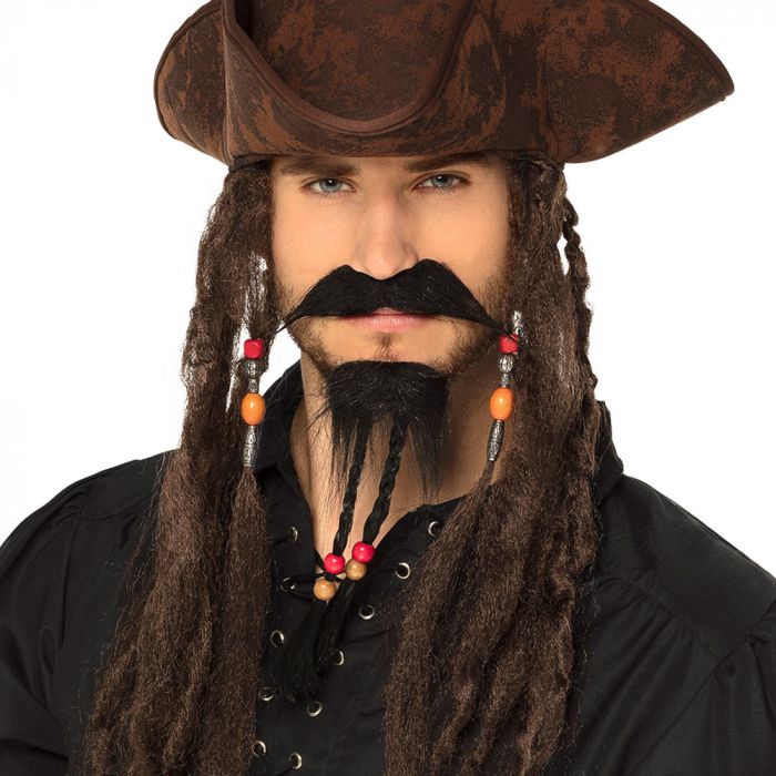 Piraat baard en snor - onesize