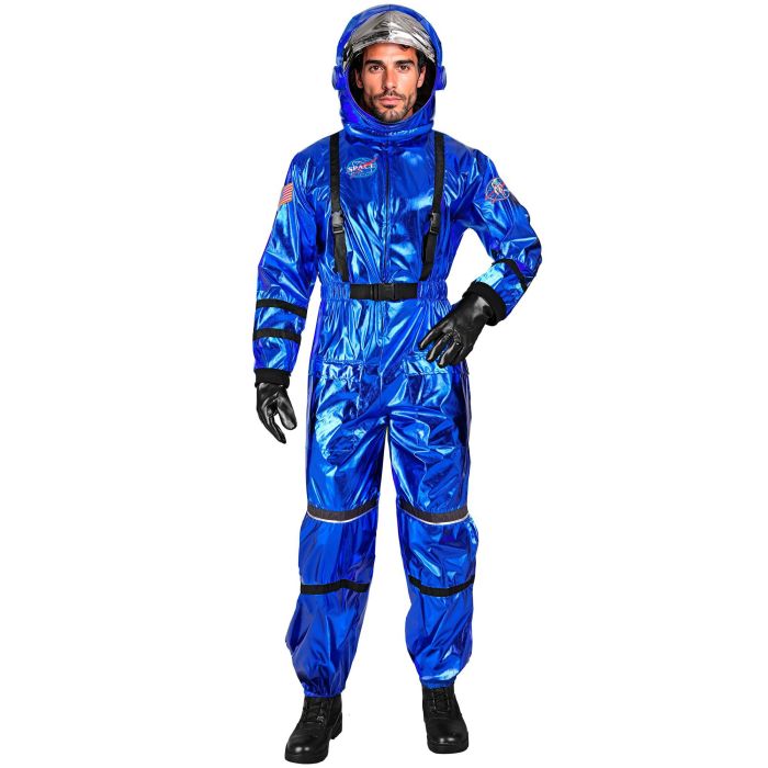 Blauw astronautenkostuum voor heren