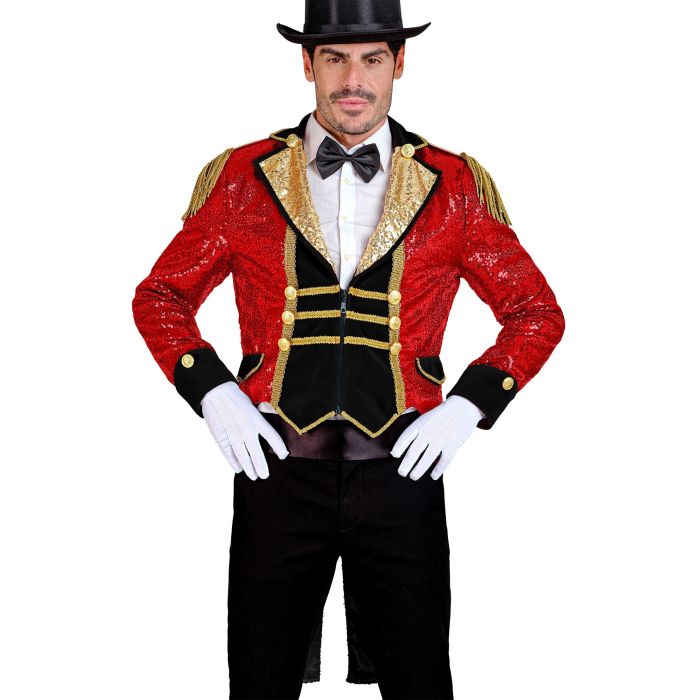 Rood pailletten-jacket voor heren