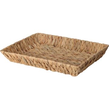 Rechthoekige mand van waterhyacint 38x28 cm