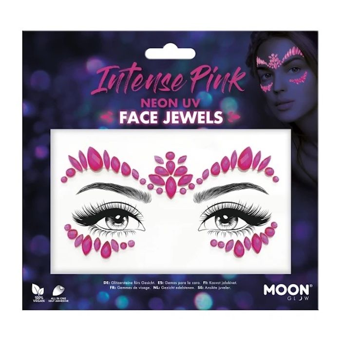 Gezichtssieraden Neon UV Intens Roze 