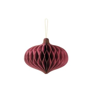 Ovaal Honeycomb in Donkerrood - 18x15 cm
