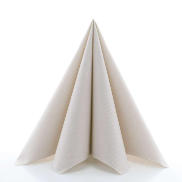 Luxe servetten grijsbeige 12x - 40x40 cm