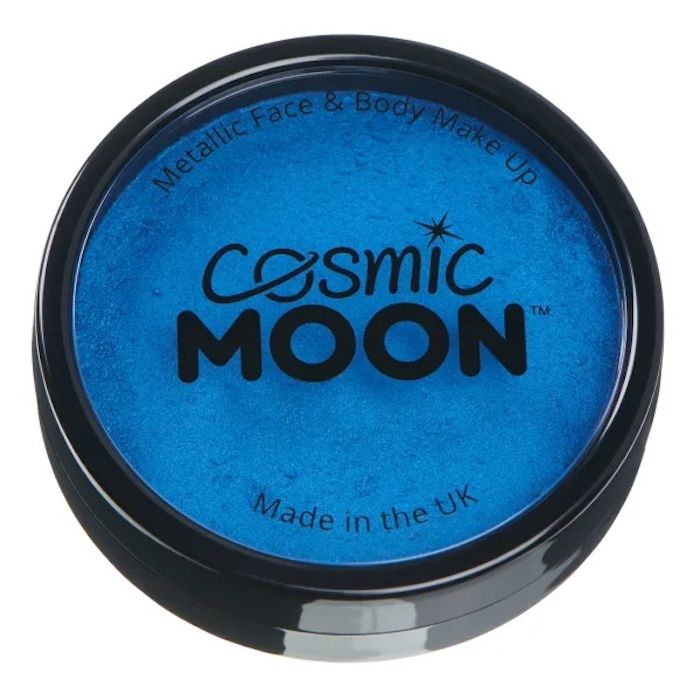 Metallic gezichts- en lichaamsverf Moon Creations - blauw 36g 