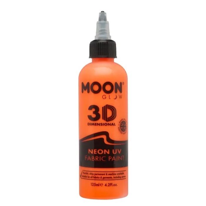 Neon UV Textielverf Oranje 125 ml Moon Creations