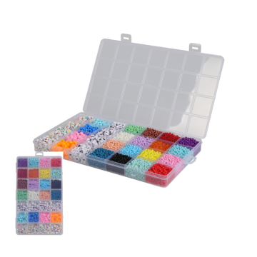 Kralenset voor armbanden in transparante doos 440 g