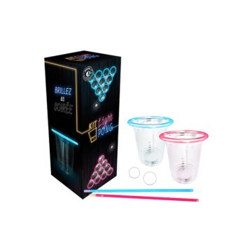 Zelflichtende beer pong glowstick set 48 delig